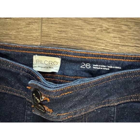 Pilcro Dark Wash Wide Leg Jeans Size 26 - Picture 5 of 6